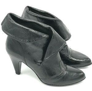 Julie Dee Patent Leather Ankle Boots